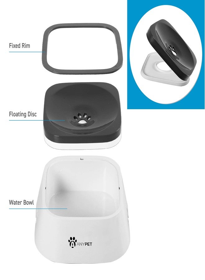 AnyPet No-Spill Dog Water Bowl, Anti-Splash Pet Slow Drinking Water Feeder, Spill Proof Travel Bowls for Large Medium Small Dogs and Cats - Image 2